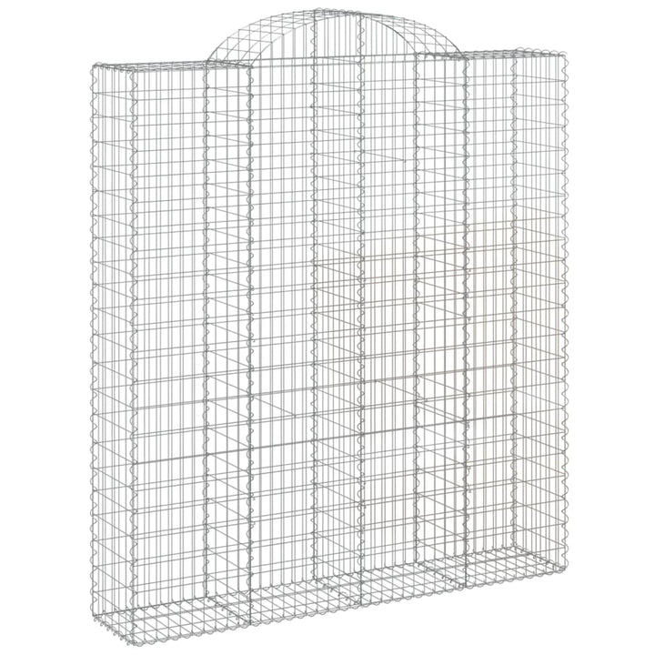 buede gabionkurve 18 stk. 200x50x220/240 cm galvaniseret jern