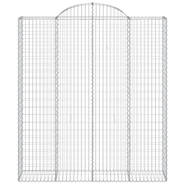 buede gabionkurve 18 stk. 200x50x220/240 cm galvaniseret jern