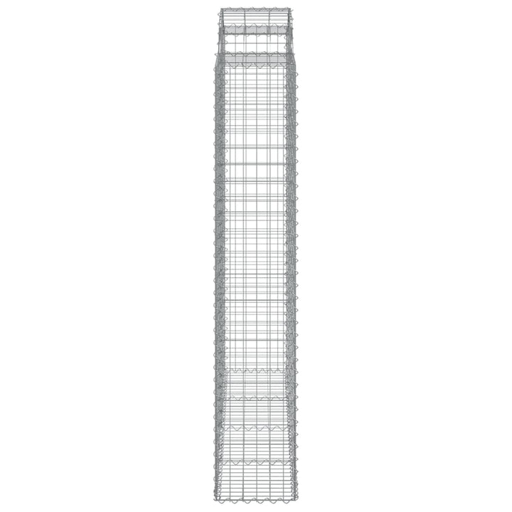buede gabionkurve 18 stk. 200x50x220/240 cm galvaniseret jern