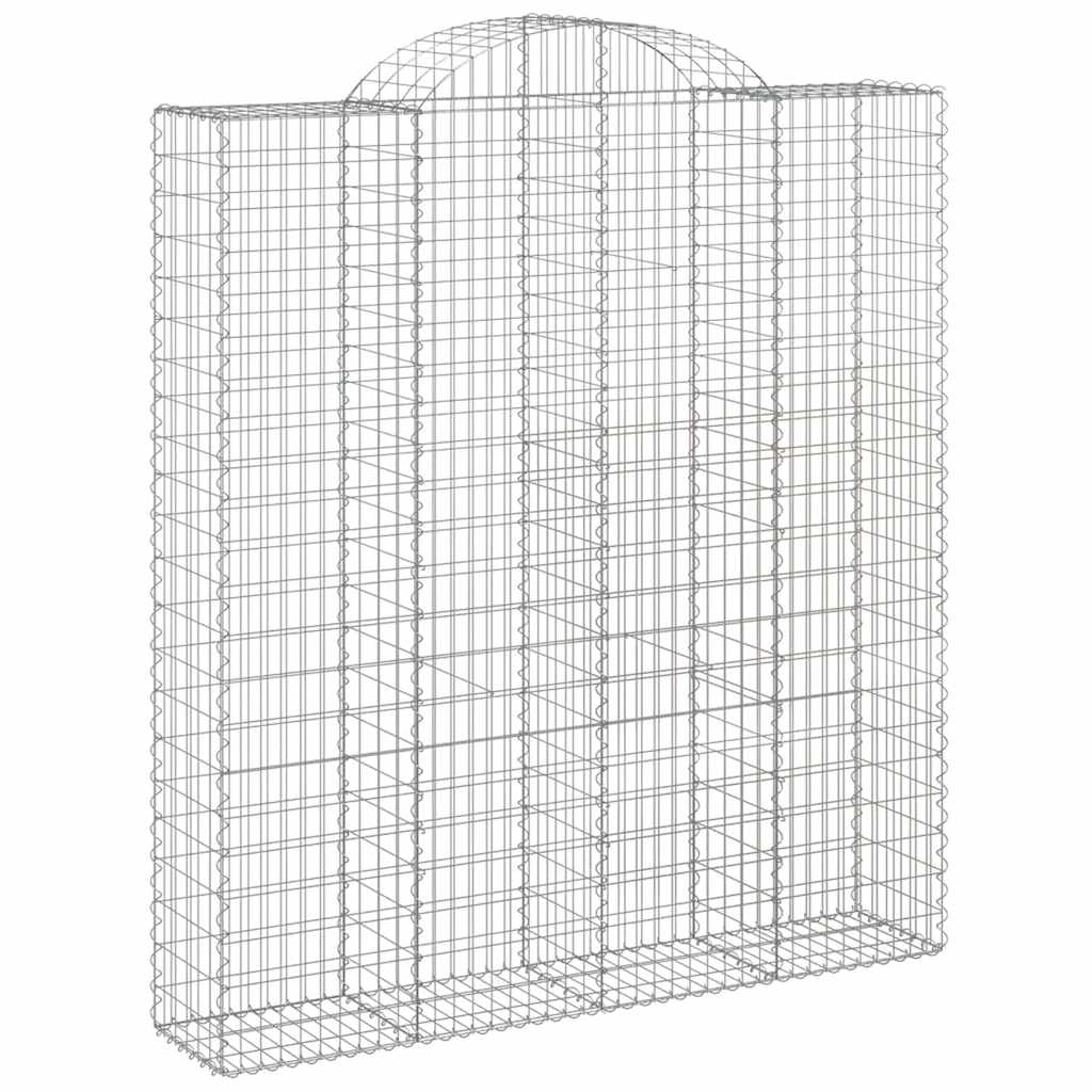 buede gabionkurve 20 stk. 200x50x220/240 cm galvaniseret jern