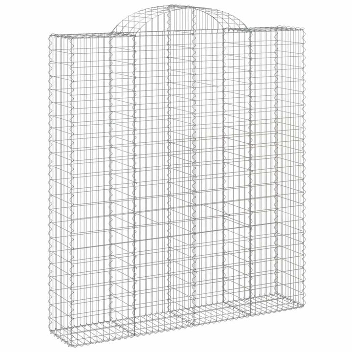 buede gabionkurve 20 stk. 200x50x220/240 cm galvaniseret jern