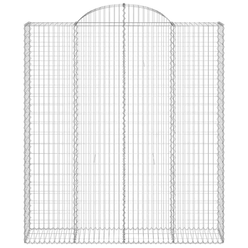 buede gabionkurve 20 stk. 200x50x220/240 cm galvaniseret jern