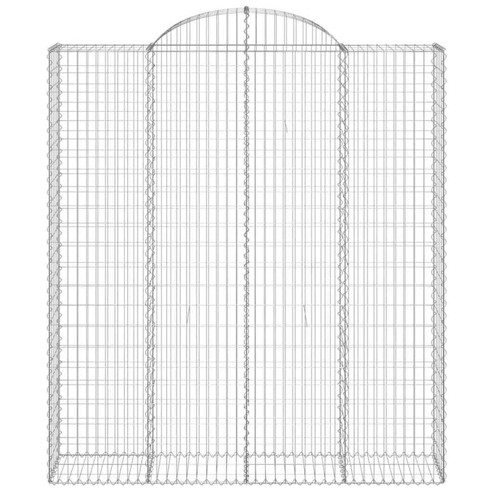buede gabionkurve 20 stk. 200x50x220/240 cm galvaniseret jern