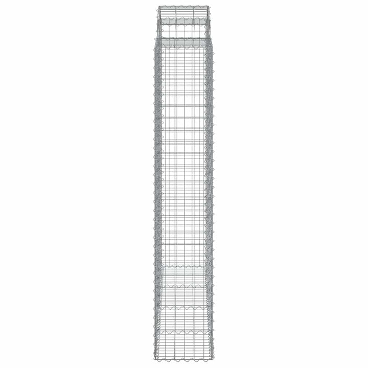 buede gabionkurve 20 stk. 200x50x220/240 cm galvaniseret jern