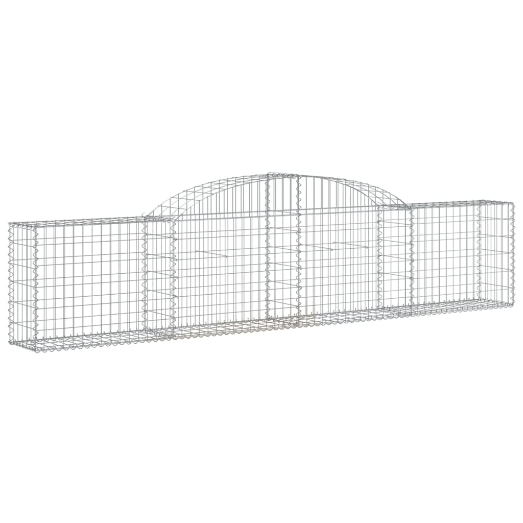 buede gabionkurve 2 stk. 300x30x60/80 cm galvaniseret jern