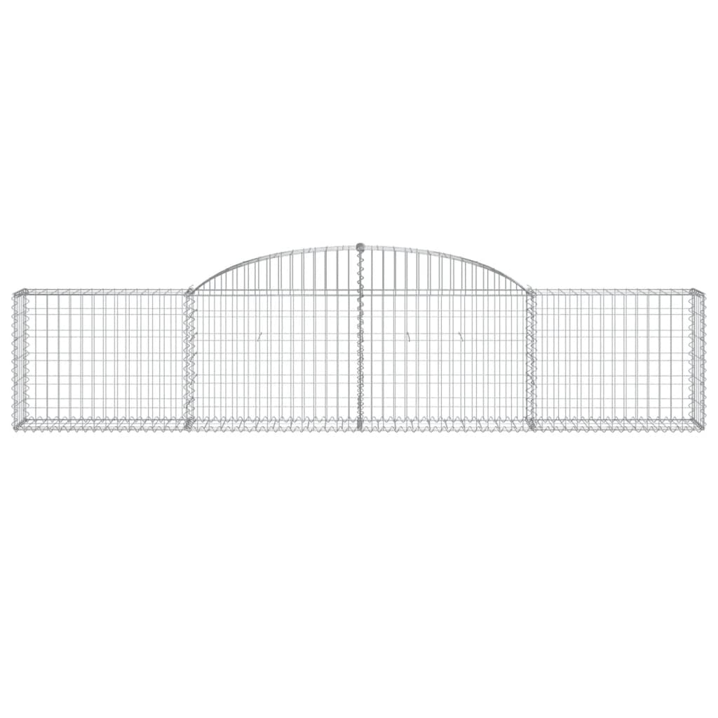 buede gabionkurve 3 stk. 300x30x60/80 cm galvaniseret jern