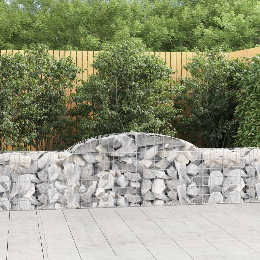 buede gabionkurve 3 stk. 300x30x60/80 cm galvaniseret jern