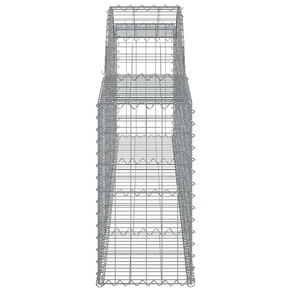 buede gabionkurve 4 stk. 300x30x60/80 cm galvaniseret jern