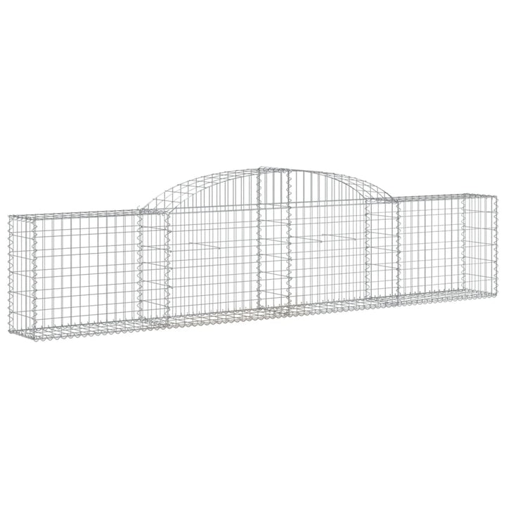 buede gabionkurve 8 stk. 300x30x60/80 cm galvaniseret jern