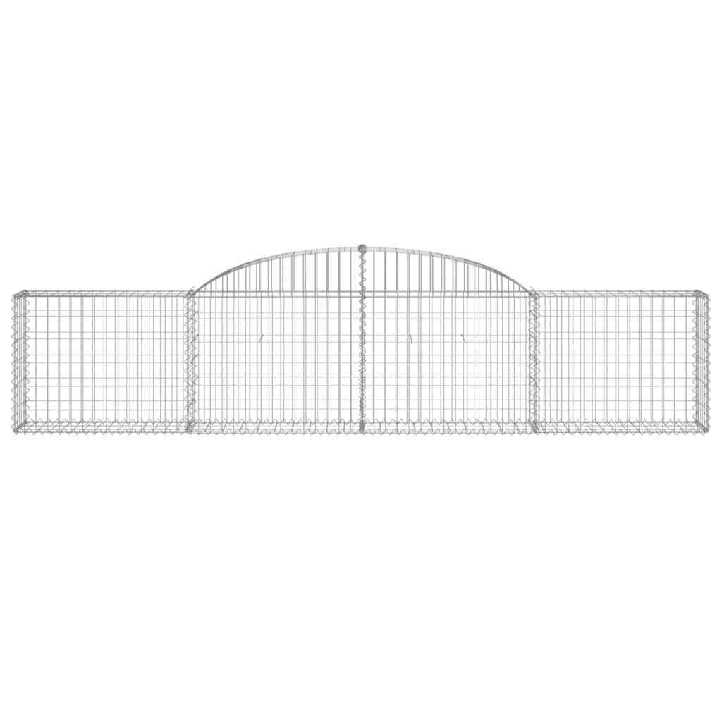 buede gabionkurve 8 stk. 300x30x60/80 cm galvaniseret jern