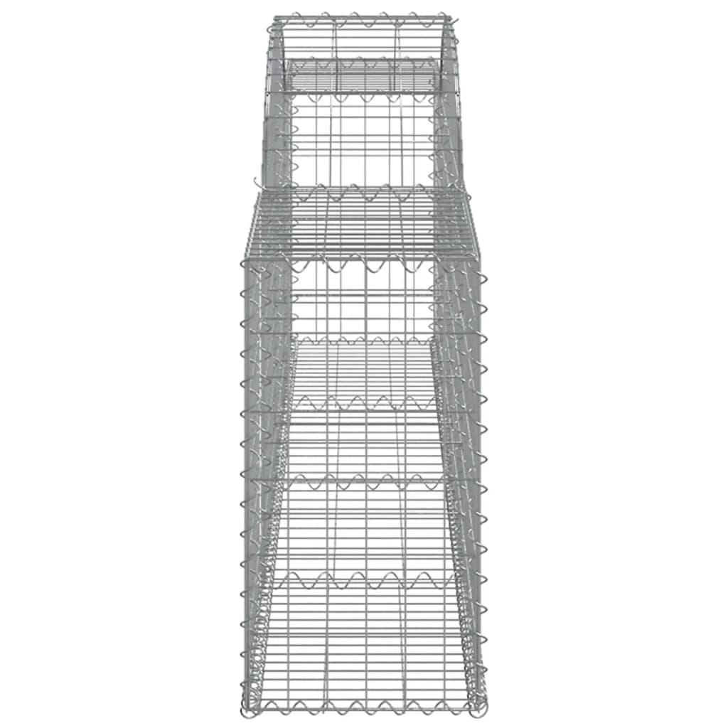 buede gabionkurve 8 stk. 300x30x60/80 cm galvaniseret jern