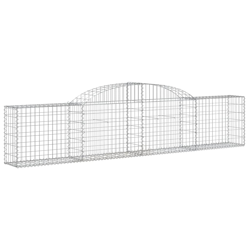 buede gabionkurve 9 stk. 300x30x60/80 cm galvaniseret jern