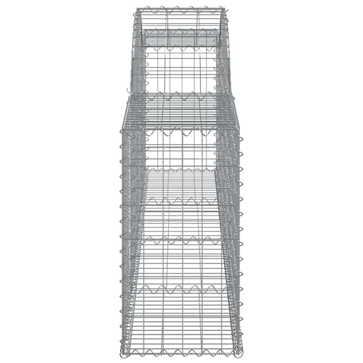 buede gabionkurve 9 stk. 300x30x60/80 cm galvaniseret jern