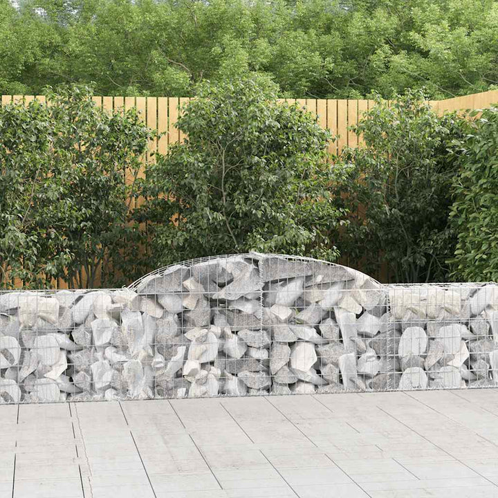 buede gabionkurve 9 stk. 300x30x60/80 cm galvaniseret jern