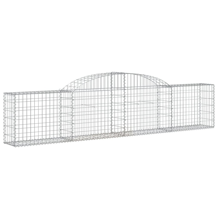buede gabionkurve 10 stk. 300x30x60/80 cm galvaniseret jern