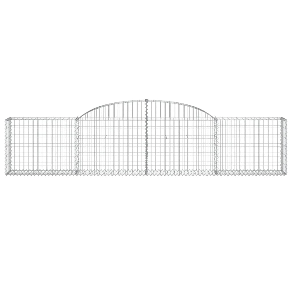 buede gabionkurve 10 stk. 300x30x60/80 cm galvaniseret jern