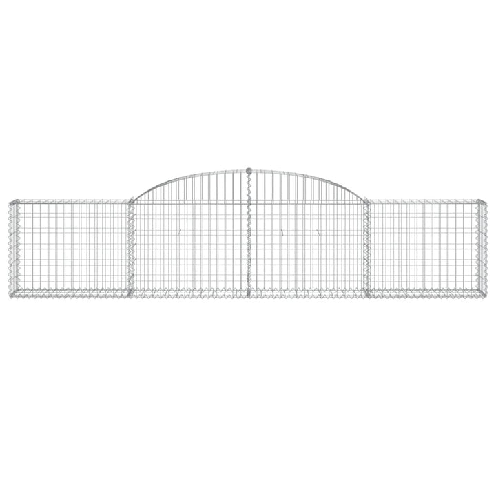 buede gabionkurve 10 stk. 300x30x60/80 cm galvaniseret jern