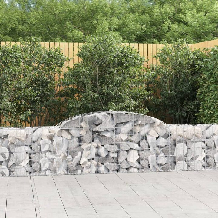 buede gabionkurve 10 stk. 300x30x60/80 cm galvaniseret jern