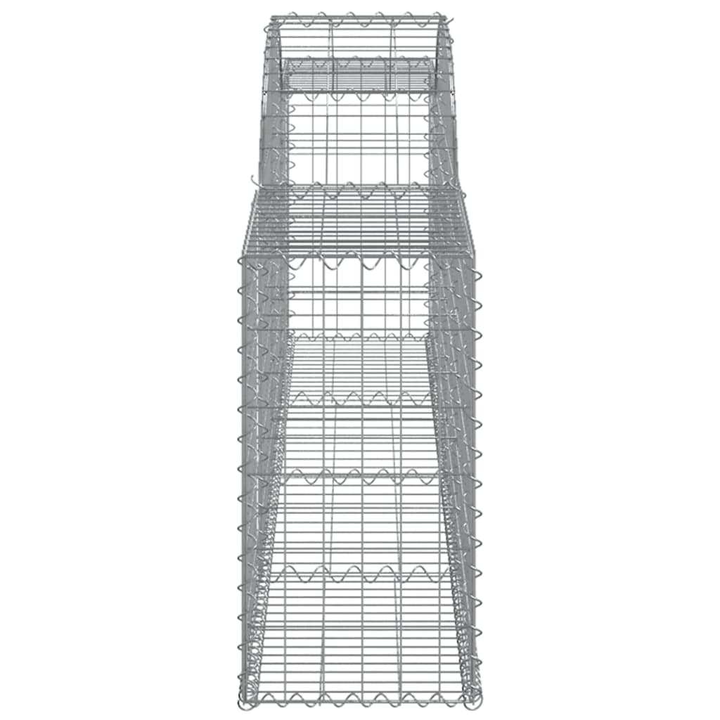 buede gabionkurve 17 stk. 300x30x60/80 cm galvaniseret jern