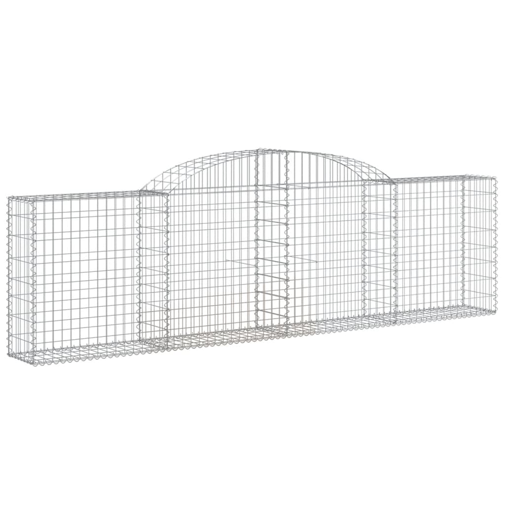 buede gabionkurve 4 stk. 300x30x80/100 cm galvaniseret jern