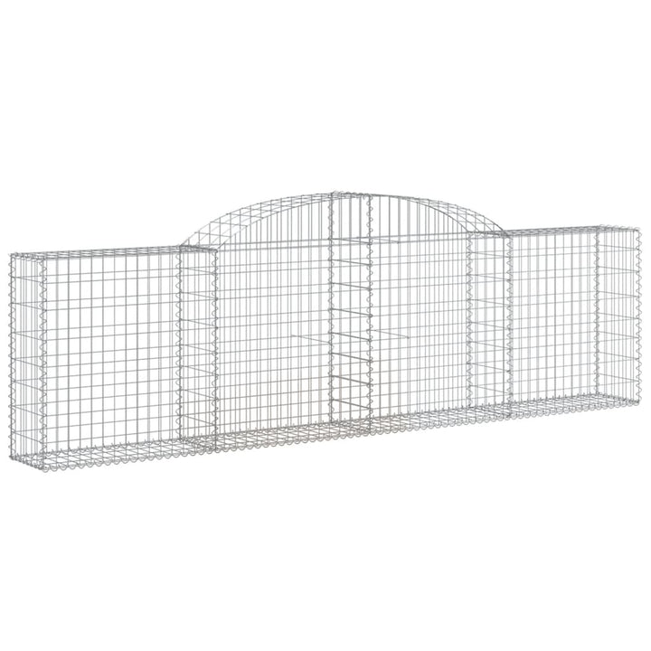 buede gabionkurve 4 stk. 300x30x80/100 cm galvaniseret jern