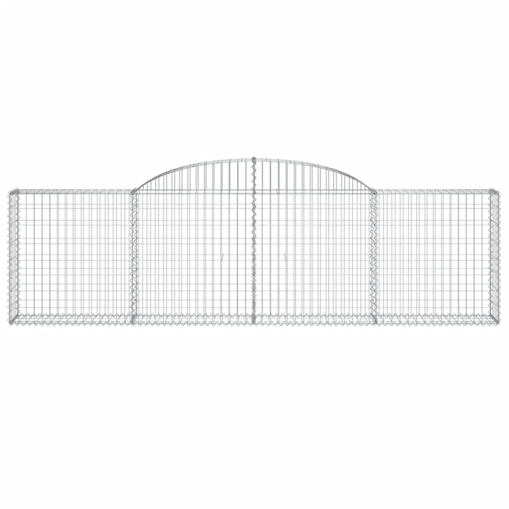 buede gabionkurve 4 stk. 300x30x80/100 cm galvaniseret jern