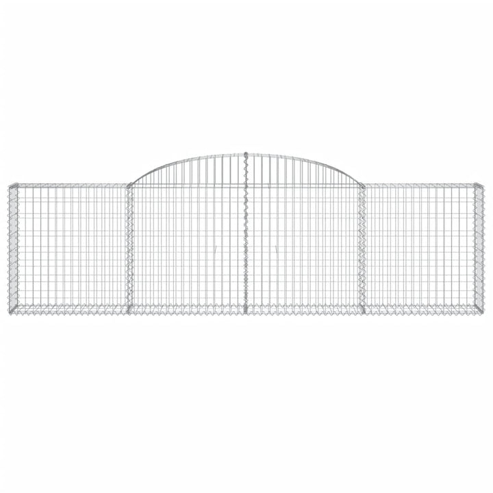buede gabionkurve 4 stk. 300x30x80/100 cm galvaniseret jern