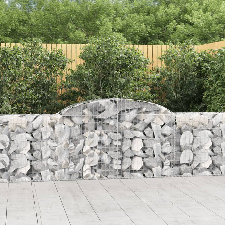 buede gabionkurve 4 stk. 300x30x80/100 cm galvaniseret jern