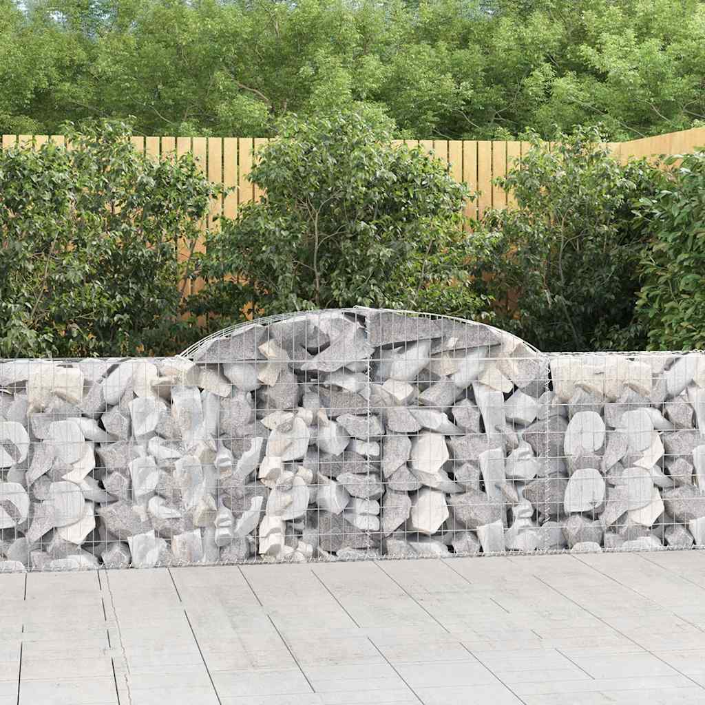 buede gabionkurve 5 stk. 300x30x80/100 cm galvaniseret jern