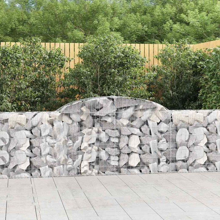 buede gabionkurve 5 stk. 300x30x80/100 cm galvaniseret jern