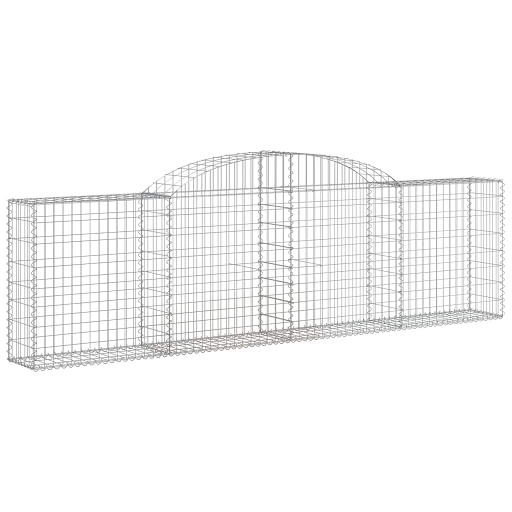 buede gabionkurve 7 stk. 300x30x80/100 cm galvaniseret jern