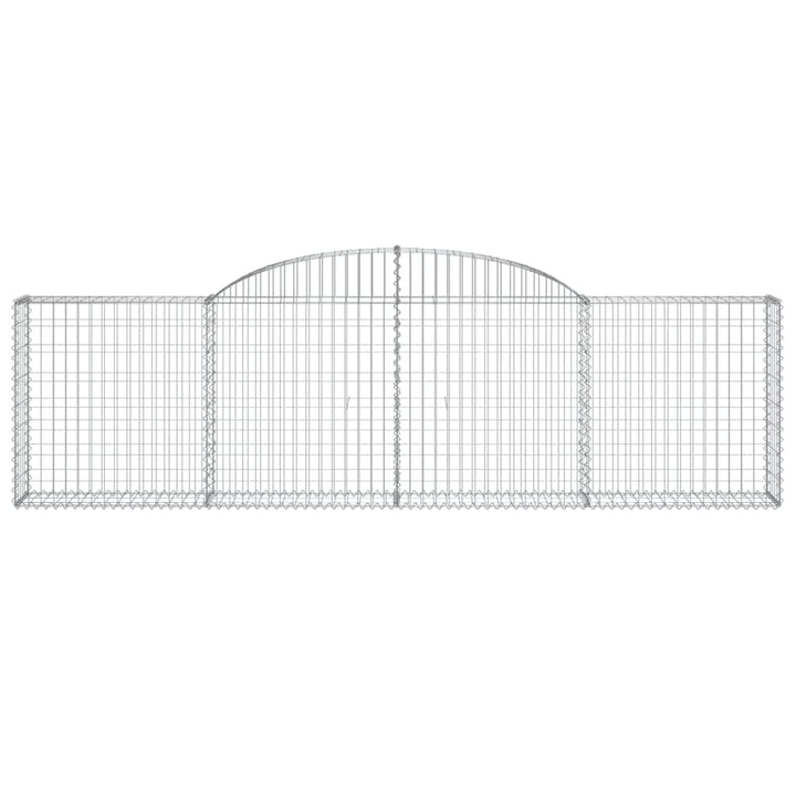buede gabionkurve 8 stk. 300x30x80/100 cm galvaniseret jern