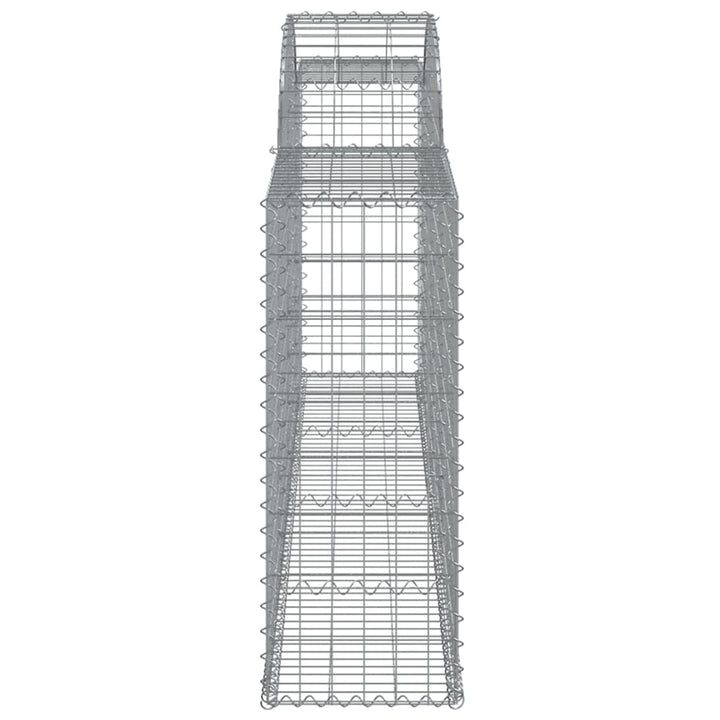 buede gabionkurve 8 stk. 300x30x80/100 cm galvaniseret jern