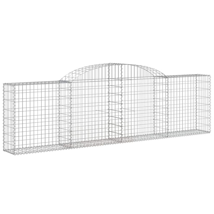 buede gabionkurve 12 stk. 300x30x80/100 cm galvaniseret jern