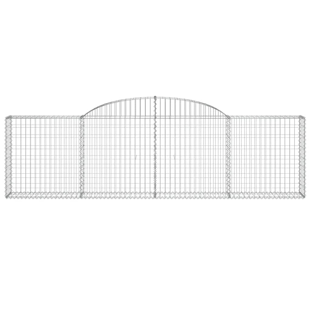 buede gabionkurve 12 stk. 300x30x80/100 cm galvaniseret jern