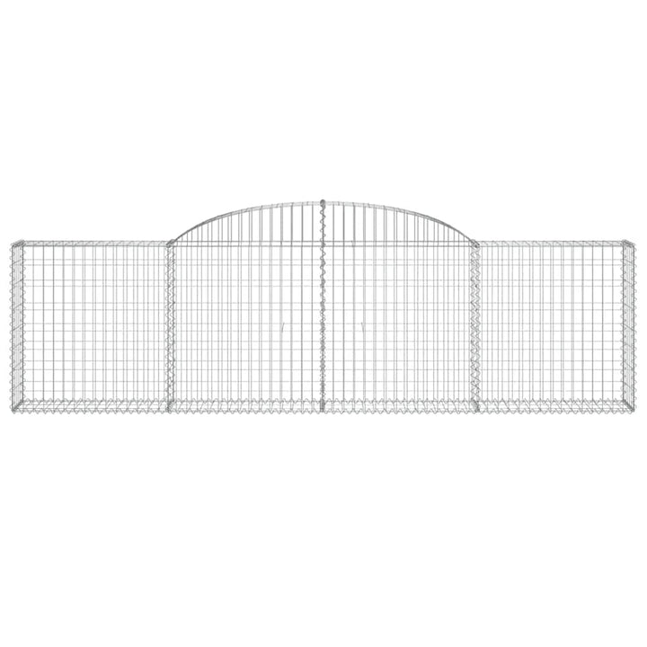 buede gabionkurve 12 stk. 300x30x80/100 cm galvaniseret jern