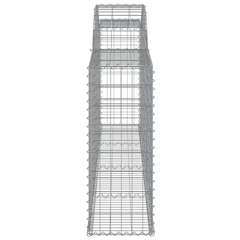 buede gabionkurve 12 stk. 300x30x80/100 cm galvaniseret jern
