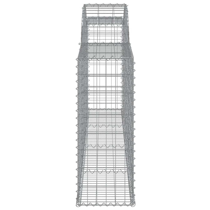 buede gabionkurve 12 stk. 300x30x80/100 cm galvaniseret jern