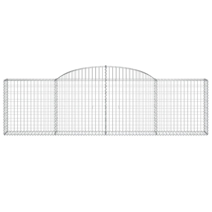 buede gabionkurve 17 stk. 300x30x80/100 cm galvaniseret jern