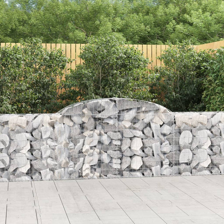 buede gabionkurve 30 stk. 300x30x80/100 cm galvaniseret jern