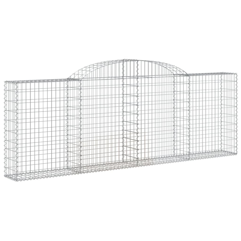 buede gabionkurve 4 stk. 300x30x100/120 cm galvaniseret jern