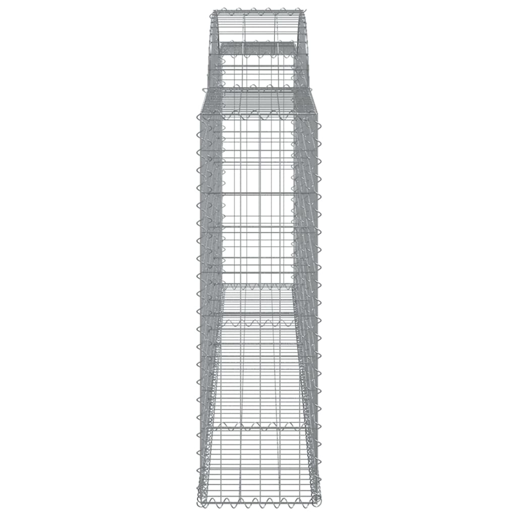 buede gabionkurve 4 stk. 300x30x100/120 cm galvaniseret jern