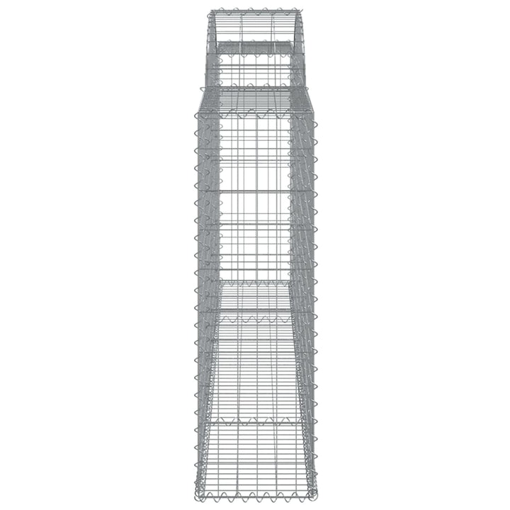 buede gabionkurve 4 stk. 300x30x100/120 cm galvaniseret jern
