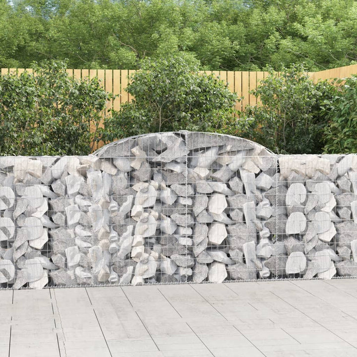 buede gabionkurve 4 stk. 300x30x100/120 cm galvaniseret jern