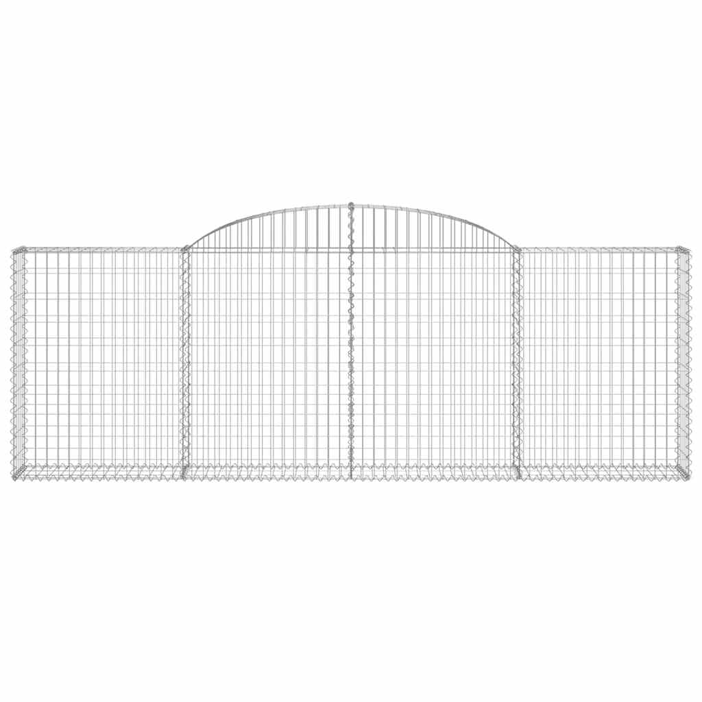 buede gabionkurve 8 stk. 300x30x100/120 cm galvaniseret jern