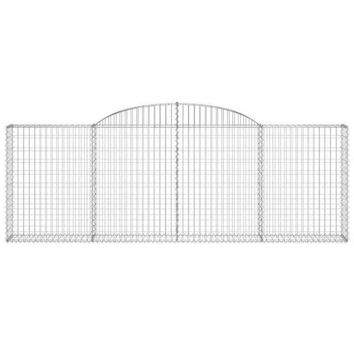 buede gabionkurve 8 stk. 300x30x100/120 cm galvaniseret jern