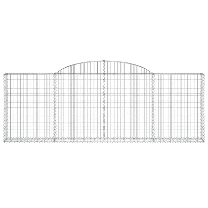 buede gabionkurve 12 stk. 300x30x100/120 cm galvaniseret jern