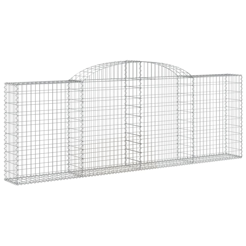 buede gabionkurve 17 stk. 300x30x100/120 cm galvaniseret jern