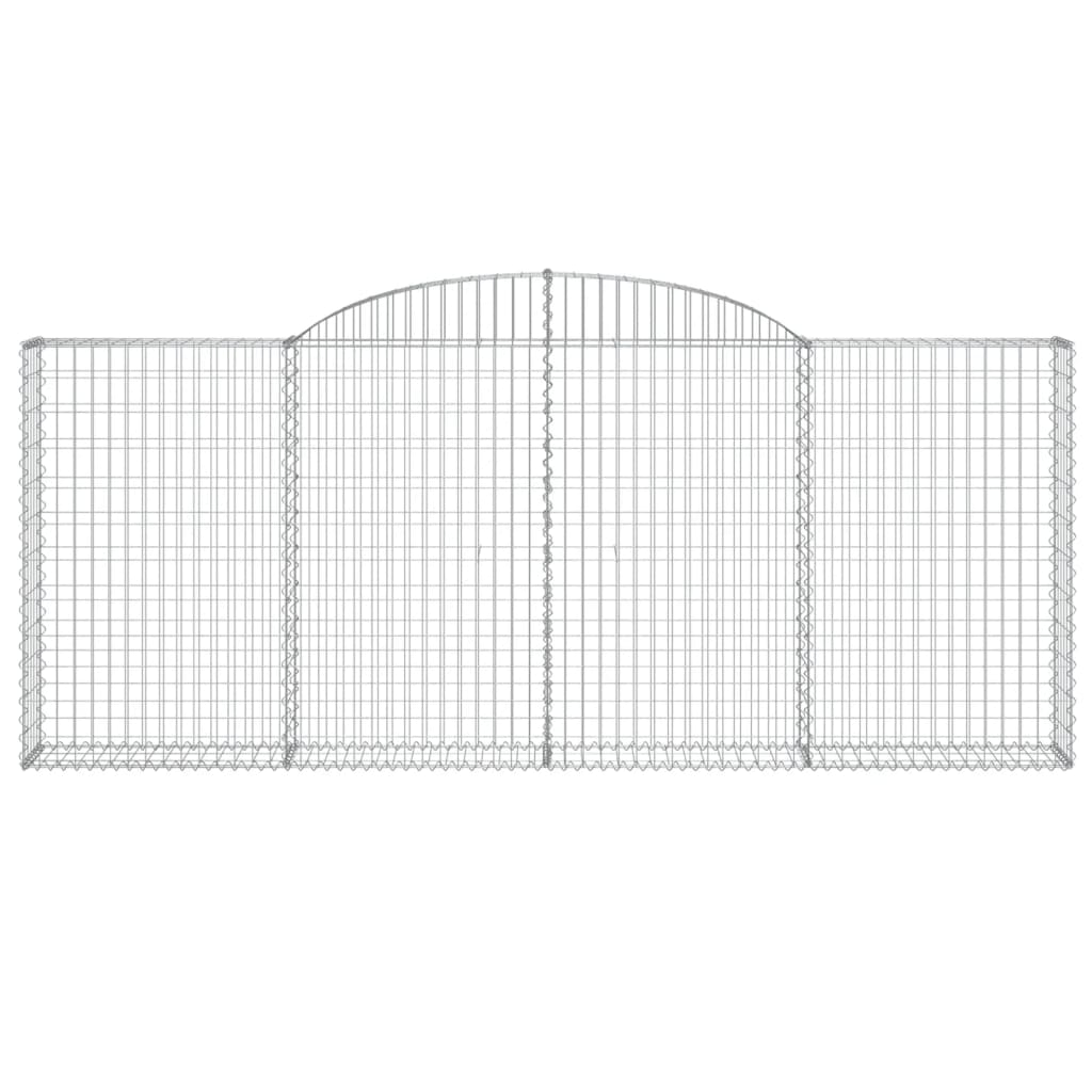buede gabionkurve 2 stk. 300x30x120/140 cm galvaniseret jern