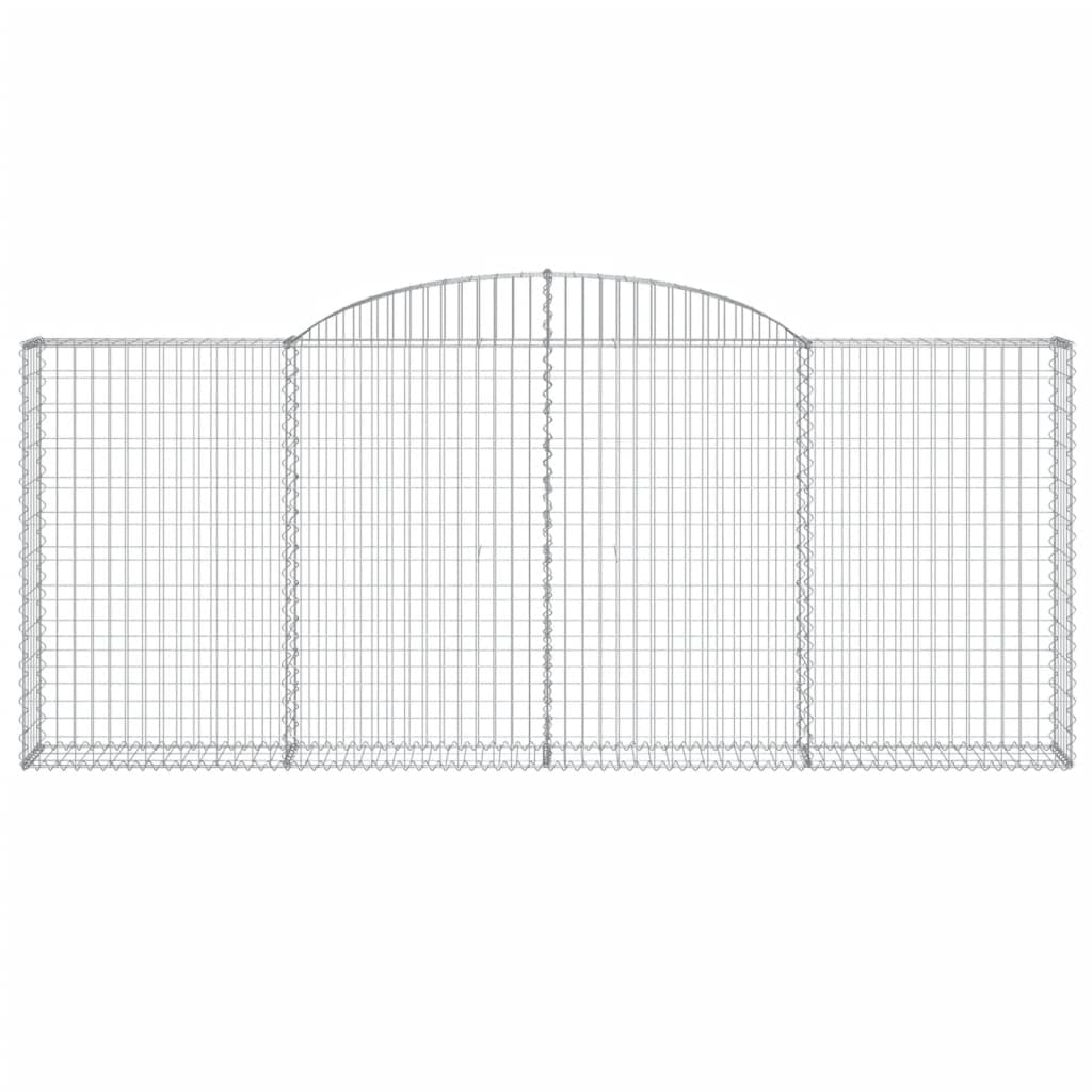 buede gabionkurve 5 stk. 300x30x120/140 cm galvaniseret jern